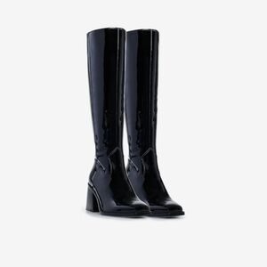 Vince Camuto Black Patent Heeled Boots